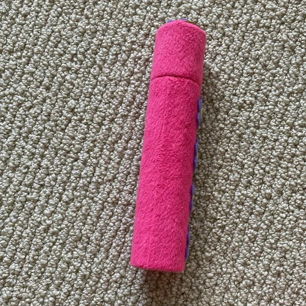 Hot Pink Colored Pencils Soft Case Flowers Clueless Movie Y2K with Pencils RARE